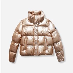Noize Shimmering Gold Puffer Jacket